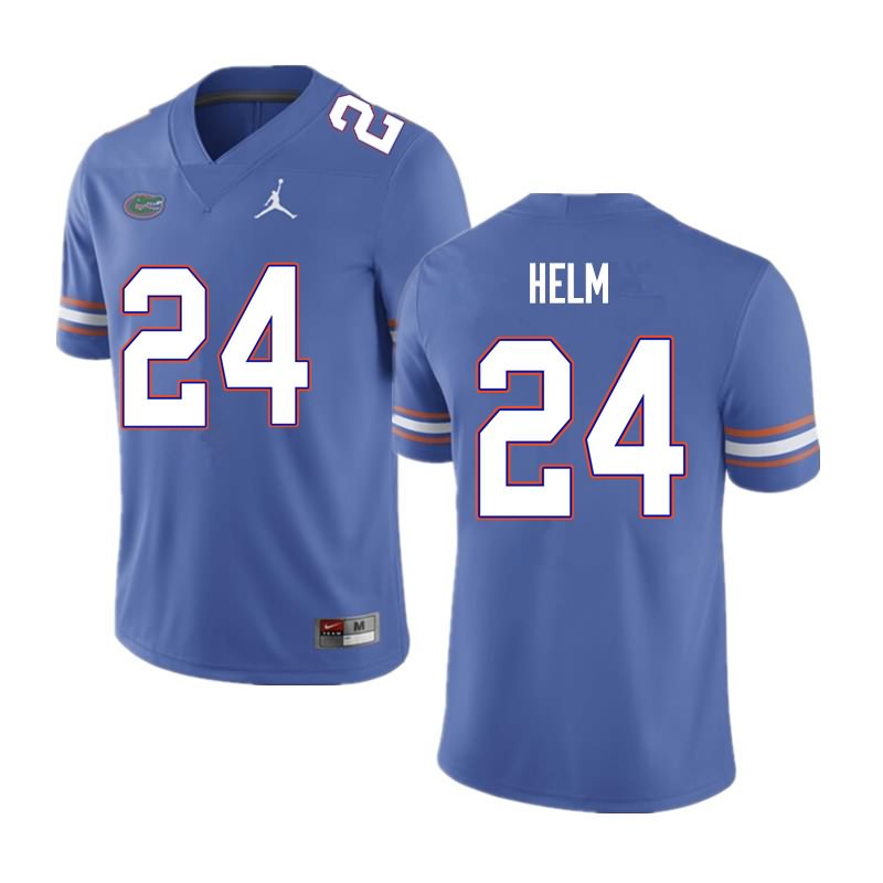 NCAA Florida Gators Avery Helm Men's #24 Nike Blue Stitched Authentic College Football Jersey TTM6464ST